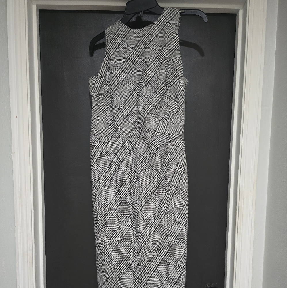 NWOT Ann Taylor Black and White Checkered Dress